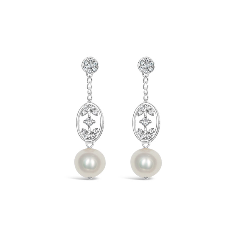 Fleur Small Earrings with Pearl