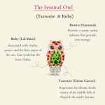 The Sentinel Owl Earring ( Tsavorite & Ruby)