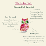 The Seeker Owl Earring (Ruby & Pink Sapphire)
