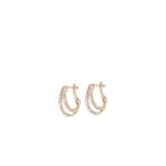 Double Pave Diamond Single Hoop