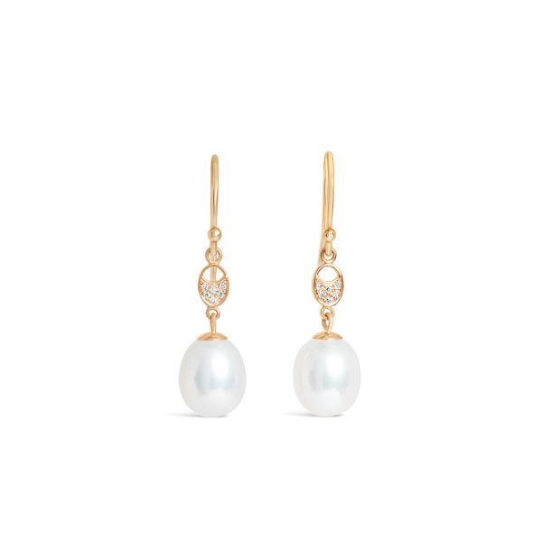 Emi Pearl & Diamond Earring Danglers