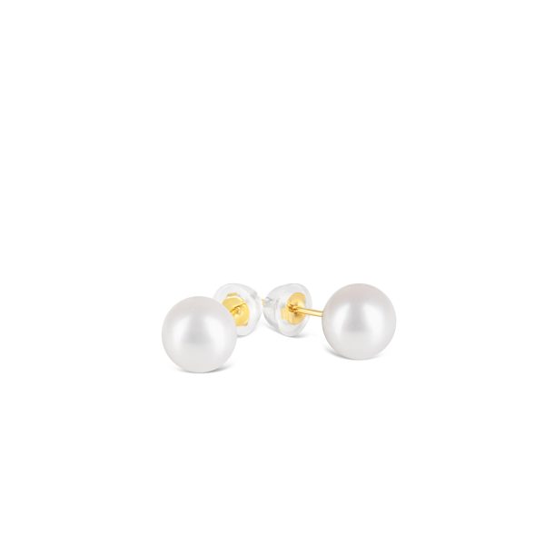 Freshwater White Pearl Ear Studs