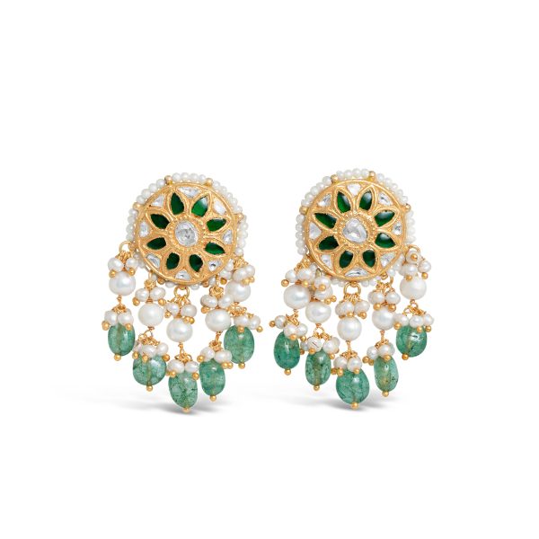 Gauri Polki Long Earrings