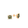 Green Amethyst and Diamond Earrings