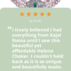 Helena Choker Necklace / Oval Lavender /Green Clasp
