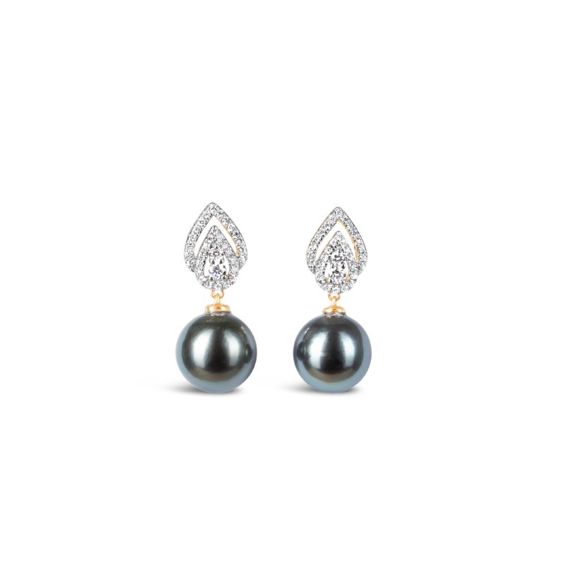 Ila Pearl and Diamond Earrings