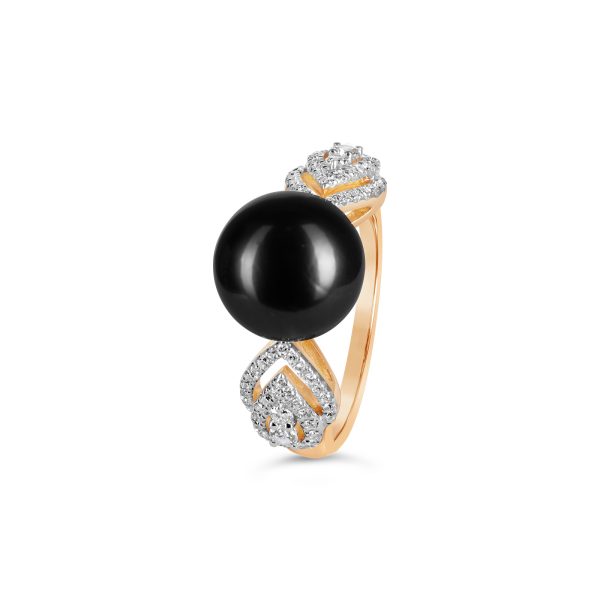 Ila Pearl and Diamond Ring