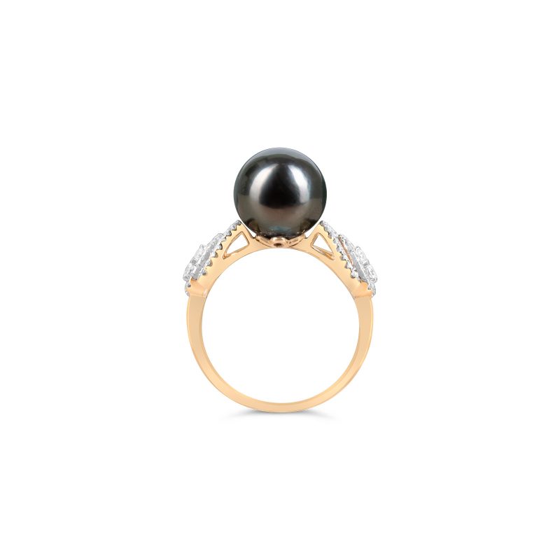 Ila Pearl and Diamond Ring
