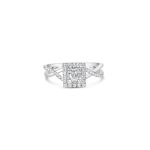 ⁠Jyo Illusion set Baguette Diamond with Halo Ring