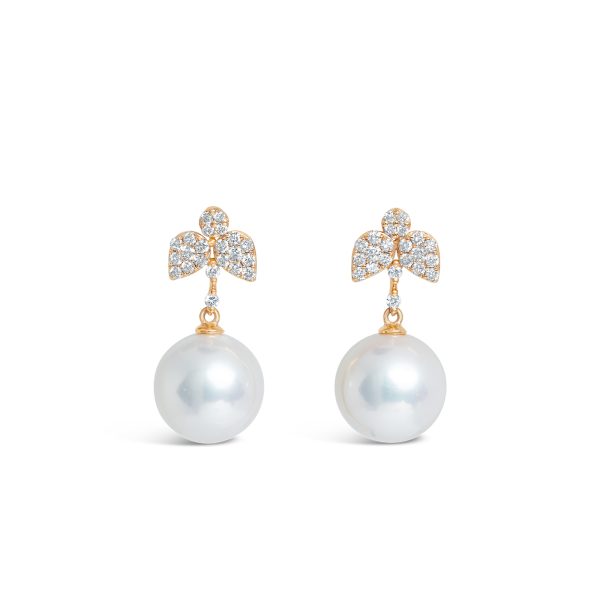 Kate Diamond Flower Pearl Earring