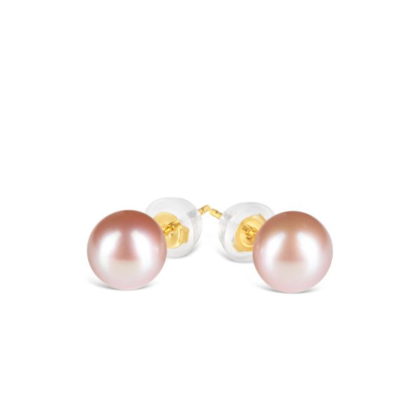Lavender Pearl Ear Studs