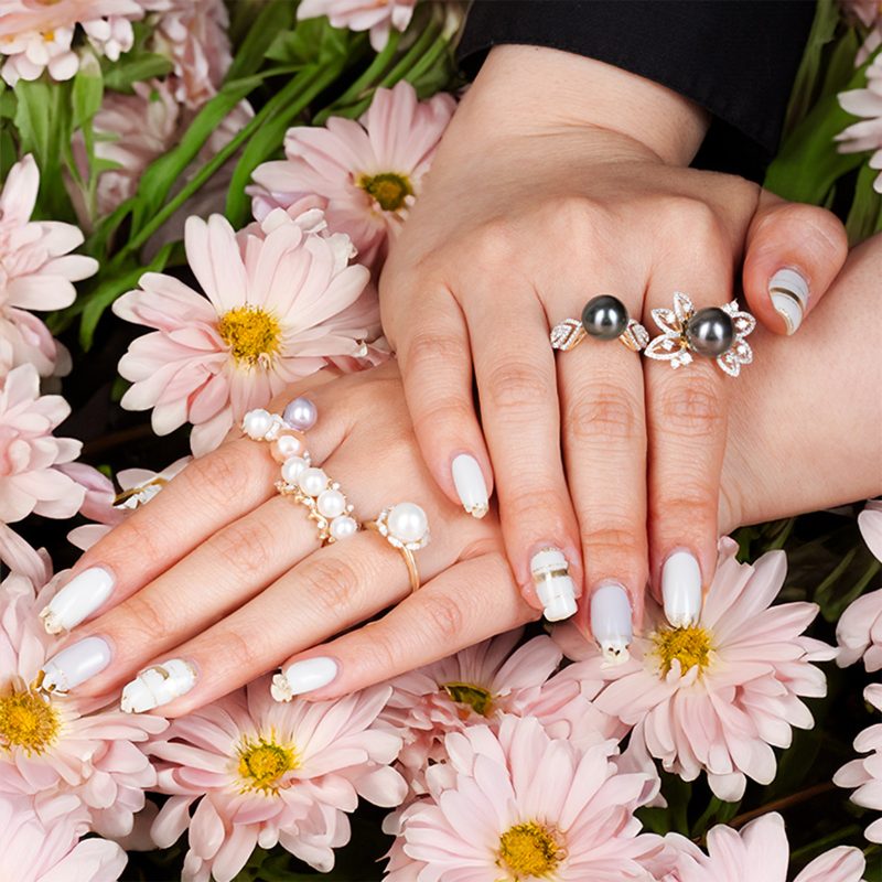 Lisa Pearl and Diamond Ring