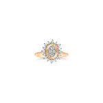 Luminous Diamond Oval Ring