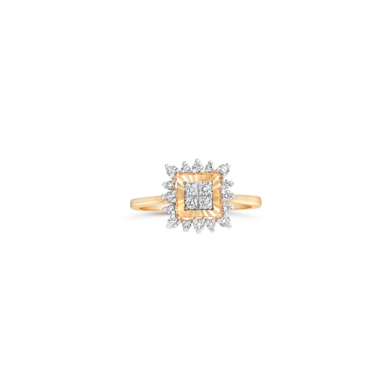 Luminous Diamond Square Ring