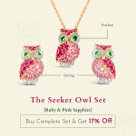 The Seeker Owl Earring (Ruby & Pink Sapphire)