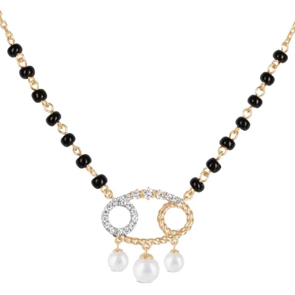 Cancer with Pearl Zodiac Mangalsutra (21 Jun - 22 Jul)