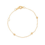14K Yellow Gold Ball Chain Bracelet / 6 Inches