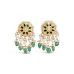 Afrin Polki Long Earrings