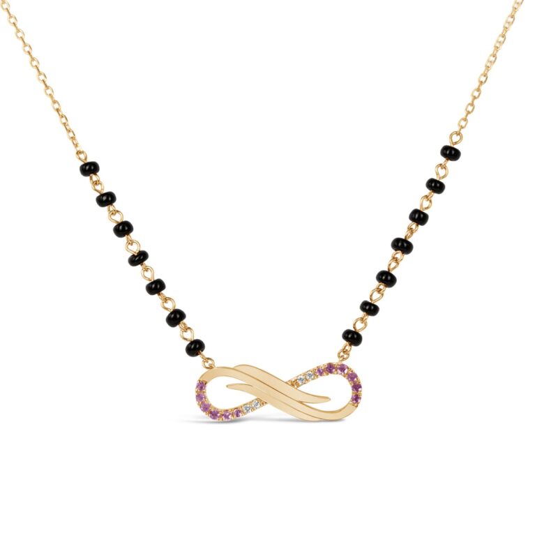 Ananta Infinity Pink Sapphire Mangalsutra