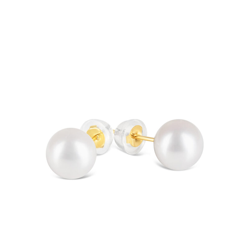 Freshwater White Pearl Ear Studs