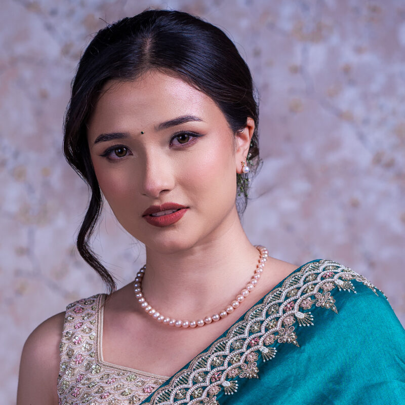 Jackie Lavender Round Pearl Necklace