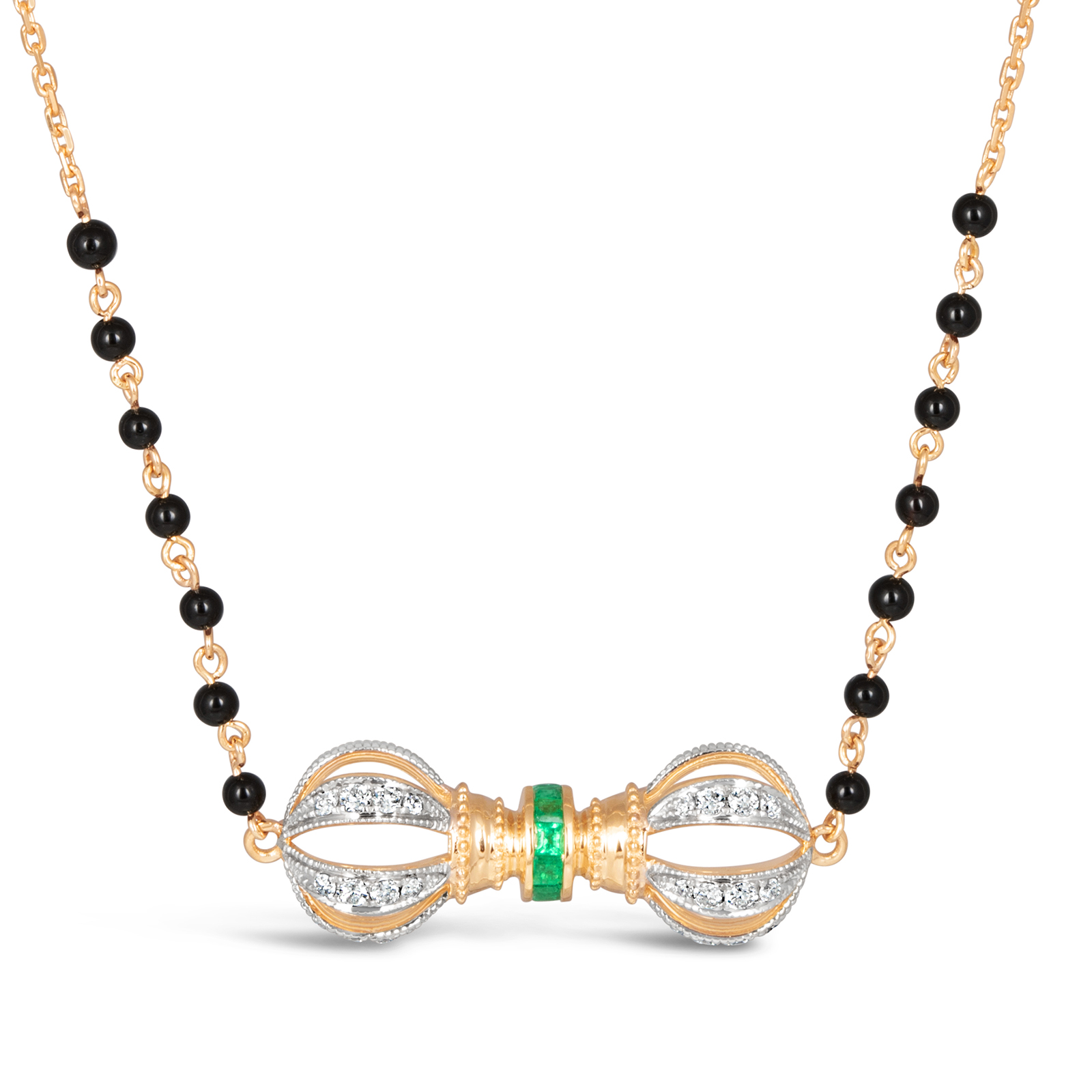 Vajra Emerald Mangalsutra