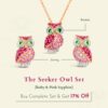 The Seeker Owl Pendant (Ruby & Pink Sapphire)