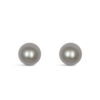 Silver Grey Freshwater Pearl Stud Earrings
