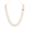 Cher 3 Strands Lavender Oval Pearl Necklace