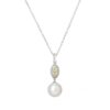 Glory Yellow Diamond and  Pearl Necklace